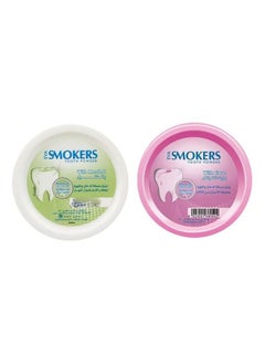 Buy 2-Piece set Smokers Tooth Powder Menthol ,Fluorine 2 X 40g in Saudi Arabia