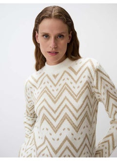 اشتري Long Sleeve Patterned Winter Sweater Sweater في مصر