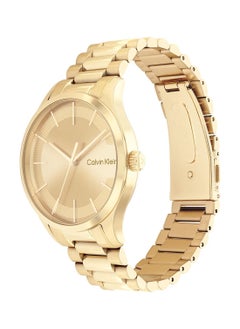 Buy Analog Round Waterproof  Wrist Watch With Gold Strap 25200038 in Saudi Arabia