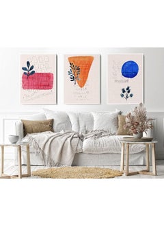 اشتري Canvas Wall Art, Abstract Framed Portrait of illustrations with watercolor geometric blurs في مصر