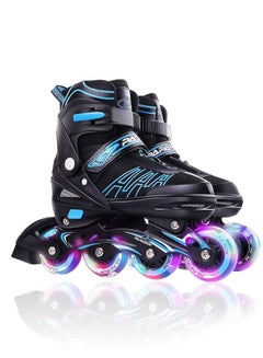 Buy Proffesional Adjustable Inline Skates for Kids and Adults, Roller Skates with Featuring All Lighting Wheels in UAE