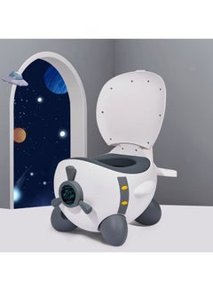 اشتري Potty Training Toilet,Children's toilet,Potty Training Seat, Toddler Potty Chair with Soft Seat, Removable Potty Pot,Little airplane Toilet Seat Potty (White) في السعودية