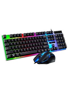 Buy Chaser Leopard G21B Wired Mechanical Keyboard And Mouse Set Black in Saudi Arabia