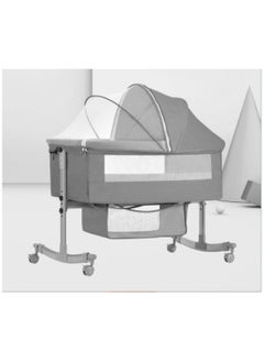 Buy Baby Bedside Crib Multifunctional Portable Folding Crib Toddler Bassinet in UAE