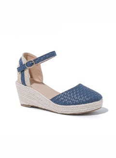 Buy Women's Closed Toe Espadrille Dressy Platform Sandals Ankle Strap Cutout Casual Wedge Braided Sandal in Saudi Arabia