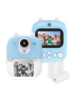 Buy 3-in-1 Multifunctional Instant Camera Childeren's Instant Print Camera 2.4-inch IPS Screen Dual Lenses 12MP 32GB Extended Memory with 3 Printing Paper Rolls And Lanyard in UAE