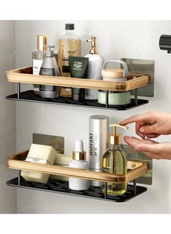 Buy Shower Caddy Shelf, Stainless steel Self Adhesive No Drilling, Bathroom Shower Rack, Wall-Mounted Organizer with Rustproof Basket, Toilet and Kitchen Storage in Saudi Arabia