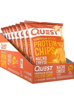 Buy Quest Nutrition Tortilla Style Protein Chips Nacho Cheese(Pack of 8) in UAE