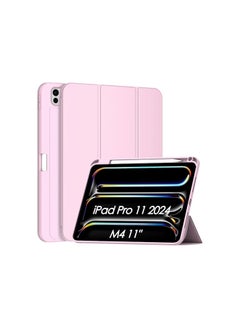 Buy iPad Pro 11 Inch Case 2024 M4 with Pencil Holder, Trifold Stand with TPU Back Shockproof Case for iPad Pro 11 2024 Support Apple Pencil Pro/USB-C, with Aoto Wake/Sleep - Pink in Egypt