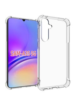 Buy Phone Case For Samsung Galaxy A35 5G Crystal Clear Ultra Slim Anti Scratch Shockproof Protective TPU Back Cover in Saudi Arabia