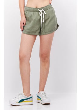 اشتري Women Solid Basic Shorts, Green في الامارات