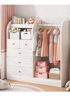 Buy Kids Wardrobe, Kids Dress Up Storage, Children Closet Cabinet Storage Organizer, Kids Armoire Dresser Organizer, Girls Boys Clothes Storage Cabinet, Kids Costume Closet Wardrobe White in UAE