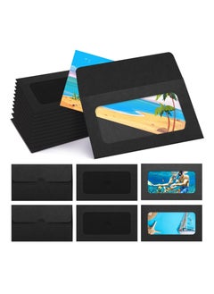 Buy 60 Pack Window Gift Card Envelopes Gift Card Sleeves Blank Holders for Greeting Mailing Envelopes Black in UAE