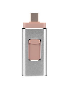 Buy 16GB USB Flash Drive, Shock Proof 3-in-1 External USB Flash Drive, Safe And Stable USB Memory Stick, Convenient And Fast Metal Body Flash Drive, Silver Color (Type-C Interface + apple Head + USB) in Saudi Arabia