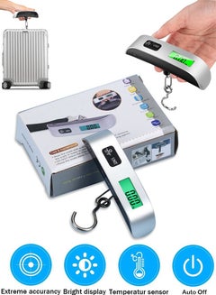 Buy Portable Digital Luggage Scale, Handheld Baggage Electronic Scale, Suitcase Scale with Temperature Sensor, Luggage Scale for Travel, Pocket Size Weight Scale With LCD Display, Battery Included in Saudi Arabia