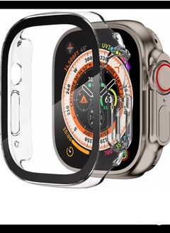 Buy Transparent tempered plastic case for Apple Watch Ultra 49 protects the screen and the chassis in Saudi Arabia