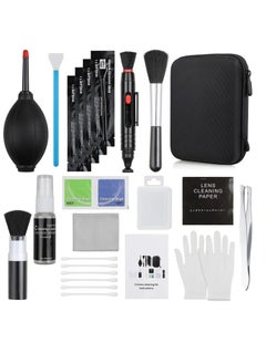 اشتري 14-in-1 Camera Lens Cleaning Kit, Mirrorless Camera Sensor Cleaning Kit, for Optical Lens And Digital SLR Cameras, Lens Blower/Detergent/Swabs/Cleaning Cloth/Cleaning Pen/Cleaning Brush في الامارات