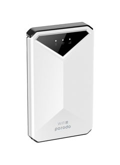 Buy Pocket Router with 4G LTE & Wifi 6 / Nano/Micro Sim /10 Connected Devices / Secure Encryption / 8H Working Time / 2100mAh Battery - White in UAE