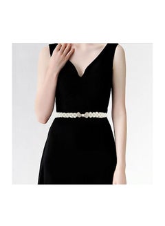Buy High Quality Pearl Belt Elastic Pearl Belt for Women Rhinestone Crystal Sashes Wedding Bridal Belt Dress Girl Waist Chain in Saudi Arabia