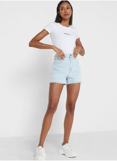 Buy High Waist Denim Shorts in UAE