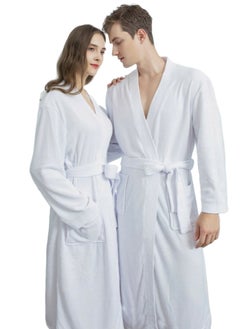 اشتري 2 Pieces Terry Weave Lightweight Spa Bathrobe Free Size في الامارات