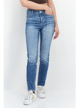 Buy Women Skinny Fit Wash Stretchable Denim, Blue in UAE