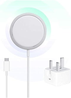 اشتري Next store Magnetic Wireless Charger Set 15W C.T Port, 2 Pieces, With 1 Meter Charging Cable And Quick Power 20 Watt, Compatible With Iphone في مصر