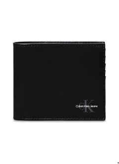 Buy Men's Leather Billfold Wallet, Black - Leather in Saudi Arabia