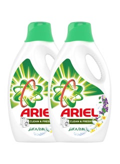 Buy Automatic Power Gel Laundry Detergent Clean And Fresh Scent  Dual Pack 2.8Liters in UAE