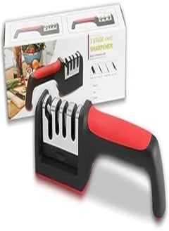 Buy Manual Knife Sharpener 3 Different Degrees With Handle And Anti-Slip Base During Use in Egypt