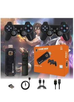 Buy Presenting the Ultimate Gaming Hub: A 10,000-Game Loaded Android TV Box with 8K/4K Video, Quad-Core Power, Wireless Controller, and Dual System Retro Gaming Stick. in UAE