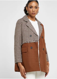 Buy Colorblock Detail Trench Coat in Saudi Arabia