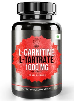 Buy L-Carnitine L-Tartrate - 1000 MG - 120 Veg Capsules - Helps Boost Energy and Enhance Muscle Recovery for Improved Performance in UAE