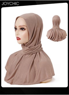 اشتري Instant Hijab for Women, Women's Ninja Hijab Cap Under Scarf Stretch, for Women Solid Color Modal Islamic Muslim Hijab Undercap في الامارات