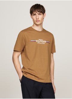 Buy Chest Stripe Logo Crew Neck T-Shirt in Saudi Arabia