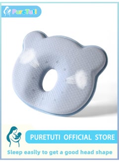 thumbnail image 2 of Cococu Baby Head Pillow Upgraded Flat Head Pillow, Baby Neck Support For Carseat Soft And Breathable Ergonomic Design, White 2 of 12