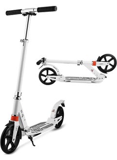 Buy push scooter with large wheels, adjustable height and foldable double suspension system in Saudi Arabia