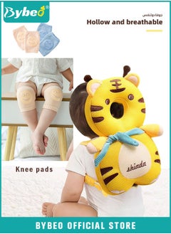 اشتري Baby Head Protector With 2 Knee Pads, Infant Head Protect Pillow, Toddlers Head Safety Pad Cushion, Adjustable Toddlers Head Safety Pad Cushion Backpack, Baby Back Protection for Crawling & Walking في الامارات