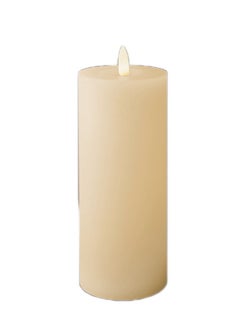 Buy Kaemingk Led Wick Candle Wax Melted Top Steadyindoor Cream Warm White 19Cm, 1 Piece in UAE