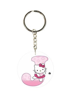 Buy Hello Kitty Letter J Printed Keychain in UAE