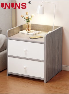 اشتري Beside Table Nightstand,Sturdy Wood Nightstand With Storage Drawer And Shelf,Modern End Table Bedside Table For Bedroom,Dorm,Small Spaces,Gray في السعودية