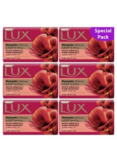 Buy LUX Bar Soap for fragrant glowing skin Romantic Hibiscus 170 g pack of 6 in UAE