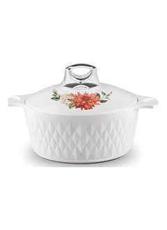 Buy Casserole Steel Insulated Hotpot Diamond White (5000 Ml) in UAE