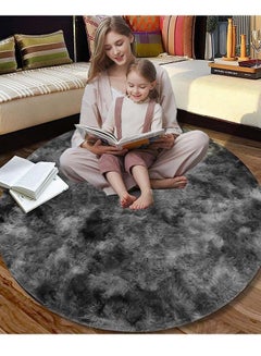 Buy 160x160Cm Soft Round Area Rug for Bedroom Modern Fluffy Circle Rug for Kids Baby Room Indoor Plush Circular Nursery Rugs Cozy Area Rugs for Living Room in Saudi Arabia