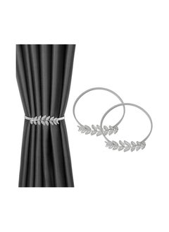 Buy Curtain Alloy Elasticity Curtains Loops Curtain Clips Rope Back Curtain Holder Buckles Curtain Binder Curtain Holder for Home Decoration Cafe Office Pack of 2pcs in Egypt