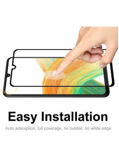 Buy Tempered Glass Screen Protector For Samsung A33 5G Black/Clear in UAE