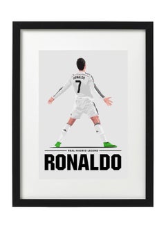 اشتري Ronaldo Cr7 Real Madrid Art Poster with Frame 30x40cm في الامارات