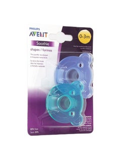 Buy Philips Avent Pacifier, 100% Soft Silicone One-Piece Pacifier, Suitable For Babies 0-3 Months, 2-Pack in UAE