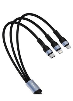 Buy GENAI Q20 PRO ULTRA FAST CHARGING CABLE 120 Watt 3 IN 1 MICRO - LIGHTING - TYPE C COMBATIBLE WITH ALL SMART PHONES in Egypt