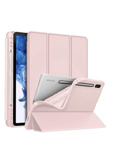 اشتري Case for Samsung Galaxy Tab S9 11 Inch with S Pen Holder, Soft TPU Tri-Fold Stand Protective Tablet Cover, Support S Pen Charging, Auto Wake/Sleep في مصر